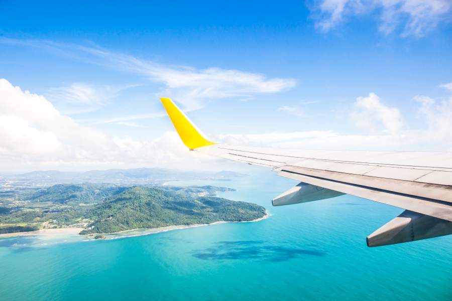 View from a plane window