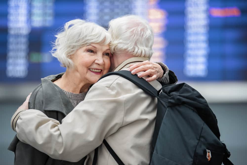 Travelling With Medications | Hand Luggage Restrictions: How to pack your hand luggage: old couple at airport